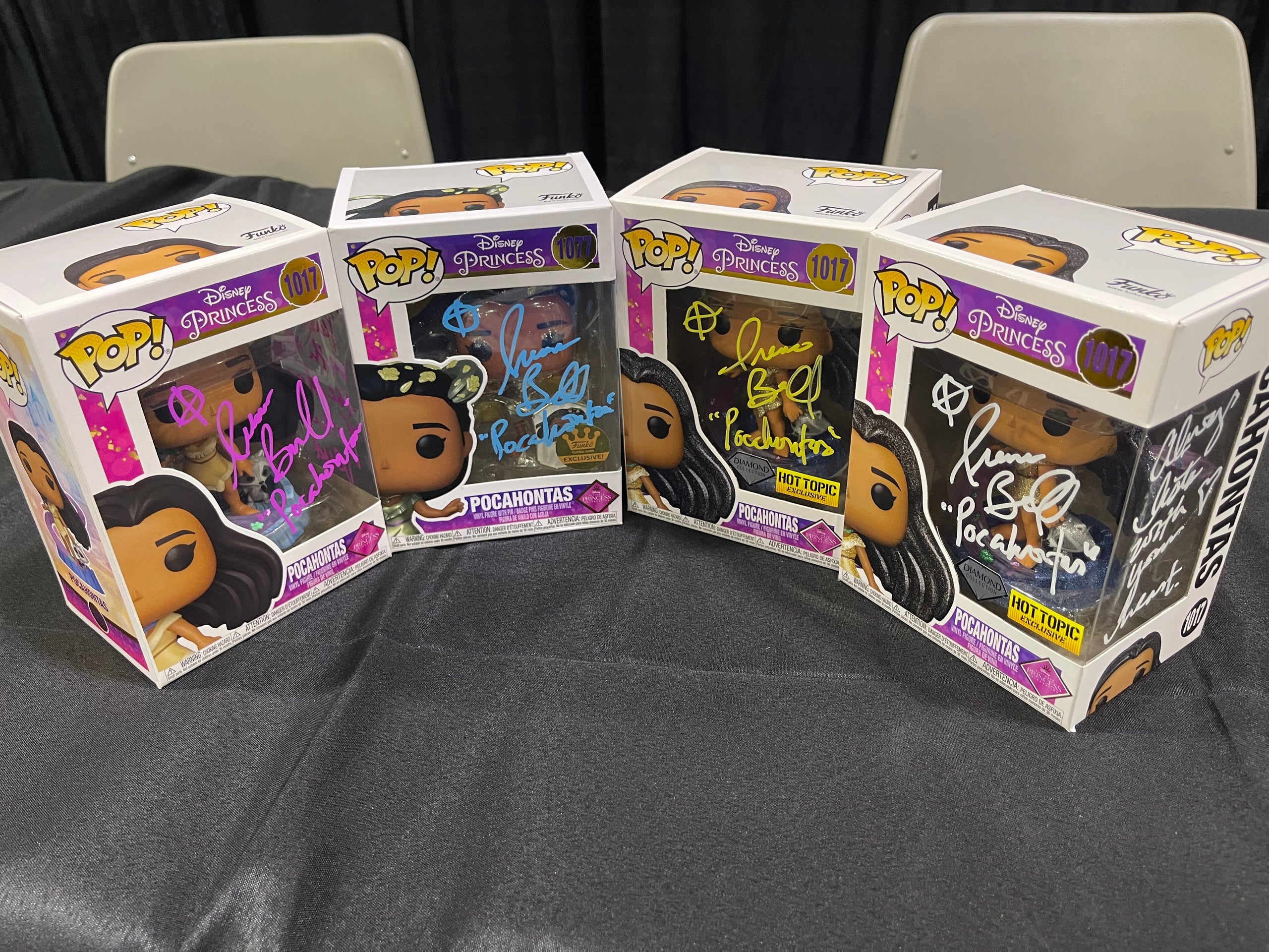 Funko Pop! Disney Princess popular Pocahontas#1077 Signed By Irene Bedard JSA Certified.